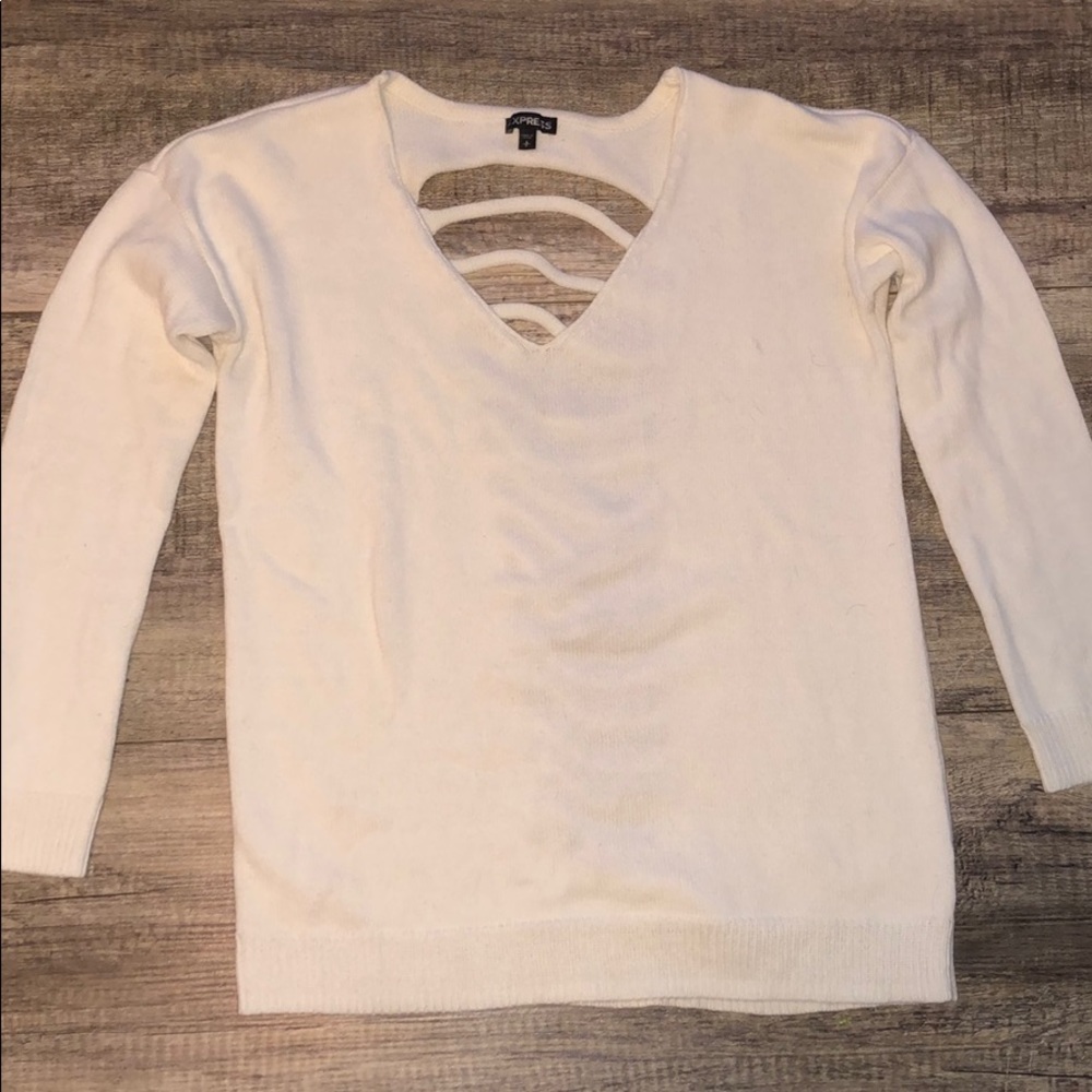 Express Cut Out Back Sweater